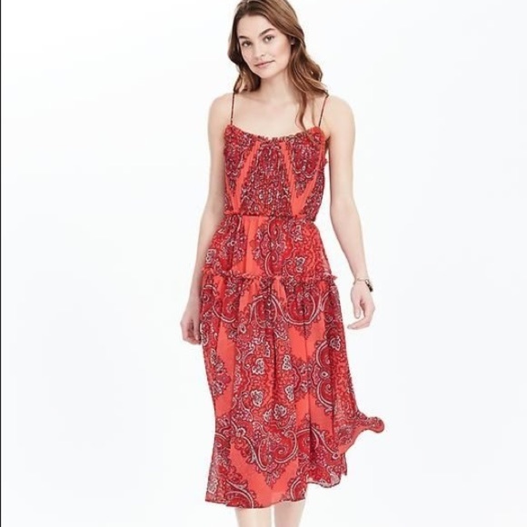 Banana Republic Dresses & Skirts - Banana Republic Paisley Strappy Midi Dress